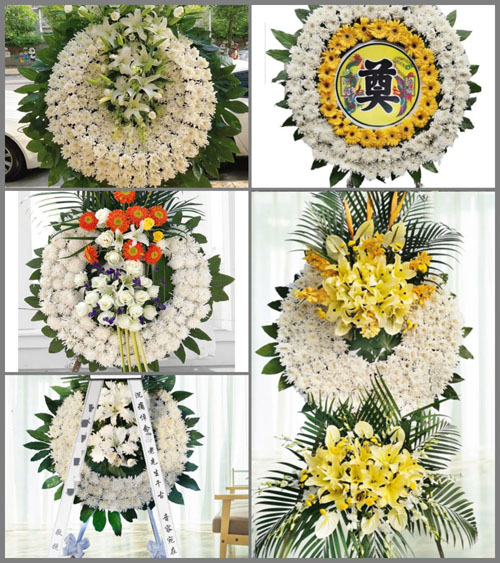 浙江省绍兴上虞区陈溪乡白坂村花圈速递